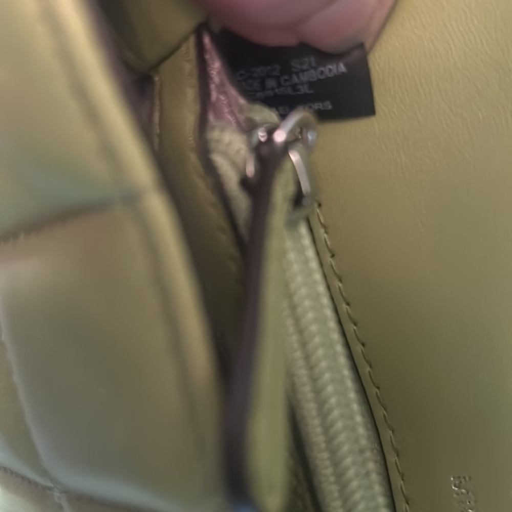 Michael Kors Soho Leather Quilted Chain Shoulder Bag in Lime Green - Picture 13 of 16